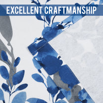 2 Pcs 300GSM Blue Bohemian Cotton Canvas Curtain Window/Door/Semi Long Door/Long Door Curtains