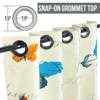 2 Pcs 300GSM White & Pink  Bohemian Cotton Canvas Curtain Window/Door/Semi Long Door/Long Door Curtains