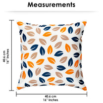 Story@Home Orange Abstract Polyester 5 Units of Helio Cushion Covers