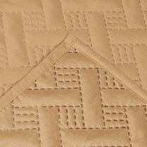 Sofa Throw Cover With Solid Pattern In Beige For 1 | 2 | 3 | 4 Seater From Story@Home