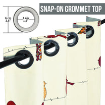 2 Pcs 300GSM Red Bohemian Cotton Canvas Curtain Window/Door/Semi Long Door/Long Door Curtains