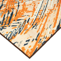 Ethnic Grunge Pattern White & Yellow Rustico Rug/Carpet