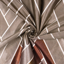 2 Pcs Brown Nature Abstract Print Polyester Window & Door Curtains
