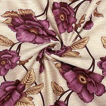 2 Pcs Pink Nature Floral Print Polyester Window and Door Curtains