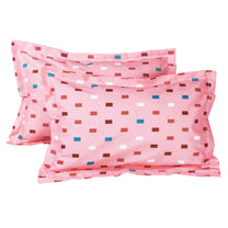 Ventura 144 TC Pink & Orange Cotton Double Bedsheet Combo - Pack of 2