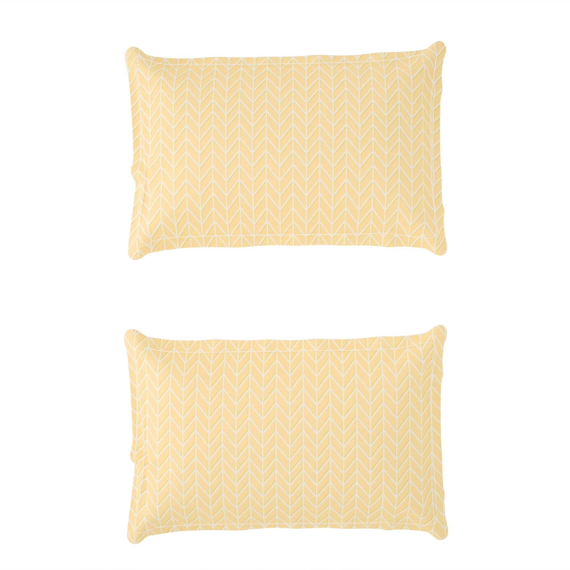 Story@Home 2 Pcs Arena Microfiber Double Bedsheets Combo With 4 Pillow Covers - Cream & Blue