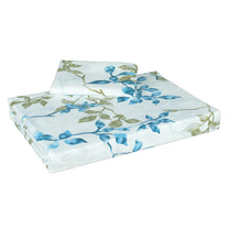 Sparkle 144 TC 100% Cotton White & Blue Single Bedsheet Combo | Set of 2 |