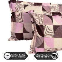 Ventura 144 TC 100% Cotton Abstract Brown Double Bedsheet