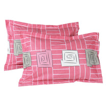 Ventura 144 TC Pink & Orange Cotton Double Bedsheet Combo - Pack of 2