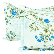 Ventura 144 TC 100% Cotton Blue Floral Double Bedsheet