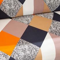 Sofa Cover Combo – 1 Pc 1 Seater, 1 Pc 2 Seater, and 1 Pc 3 Seater Elastic Stretchable in Orange & Beige Abstract Pattern by Story@Home