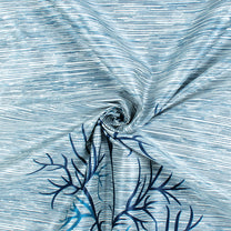 2 Pcs Blue Nature Abstract Print Polyester Window and Door Curtains