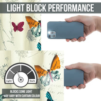 2 Pcs 300GSM White & Pink  Bohemian Cotton Canvas Curtain Window/Door/Semi Long Door/Long Door Curtains