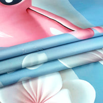 Story@Home Treedee 240 TC Pink & Blue Double Size Dolphins Bedsheet With 2 Pillow Cover