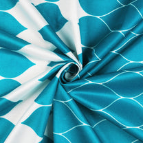 2 Pcs Blue Nature Abstract Polyester Door Curtains