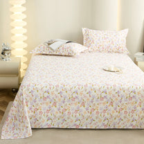 Story@home 300 TC Air Cotton Microfiber Multicolor King Size Floral Bedsheet with 2 Pillow Covers