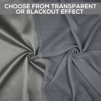 2 Pcs Blackout Serene Duo Grey Solid Window/Door/Semi Long Door/Long Door Curtains