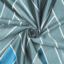 2 Pcs Grey & Blue Nature Abstract Print Polyester Window & Door Curtains