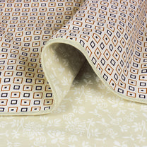 Super Soft Reversible Cream & Beige Geometric Cotton Double Dohar