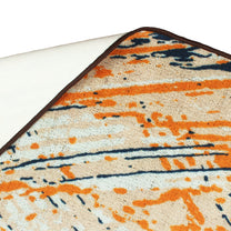 Ethnic Grunge Pattern White & Yellow Rustico Rug/Carpet