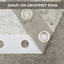 2 Pcs 250 GSM Beige Topaz Polyester Window / Door / Semi Long Door/ Long Door Curtains