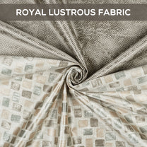 2 Pcs 250 GSM Beige Topaz Polyester Window / Door / Semi Long Door/ Long Door Curtains