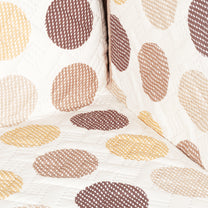 Sofa Throw Cover Combo – 2 Pcs 1 Seater and 1 Pc 3 Seater Beige & White Geometric & Stripes Pattern with Pocket by Story@Home