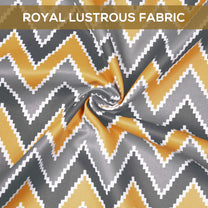 2 Pcs 250 GSM Yellow & Grey Topaz Polyester Window / Door / Semi Long Door/ Long Door Curtains