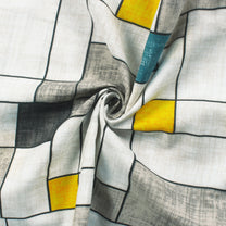 Sparkle 144 TC 100% Cotton White & Yellow Single Bedsheet Combo | Set of 2 |