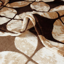 Finley 300 GSM Beige Geometric Double Size Blanket