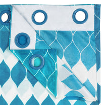 2 Pcs Blue Nature Abstract Polyester Door Curtains