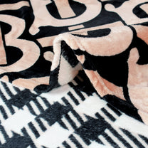 Finley 300 GSM Beige & Black Graphic Double Size Blanket