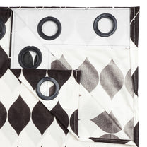 2 Pcs Brown Nature Abstract Polyester Door Curtains