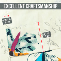 2 Pcs 300GSM White & Pink  Bohemian Cotton Canvas Curtain Window/Door/Semi Long Door/Long Door Curtains