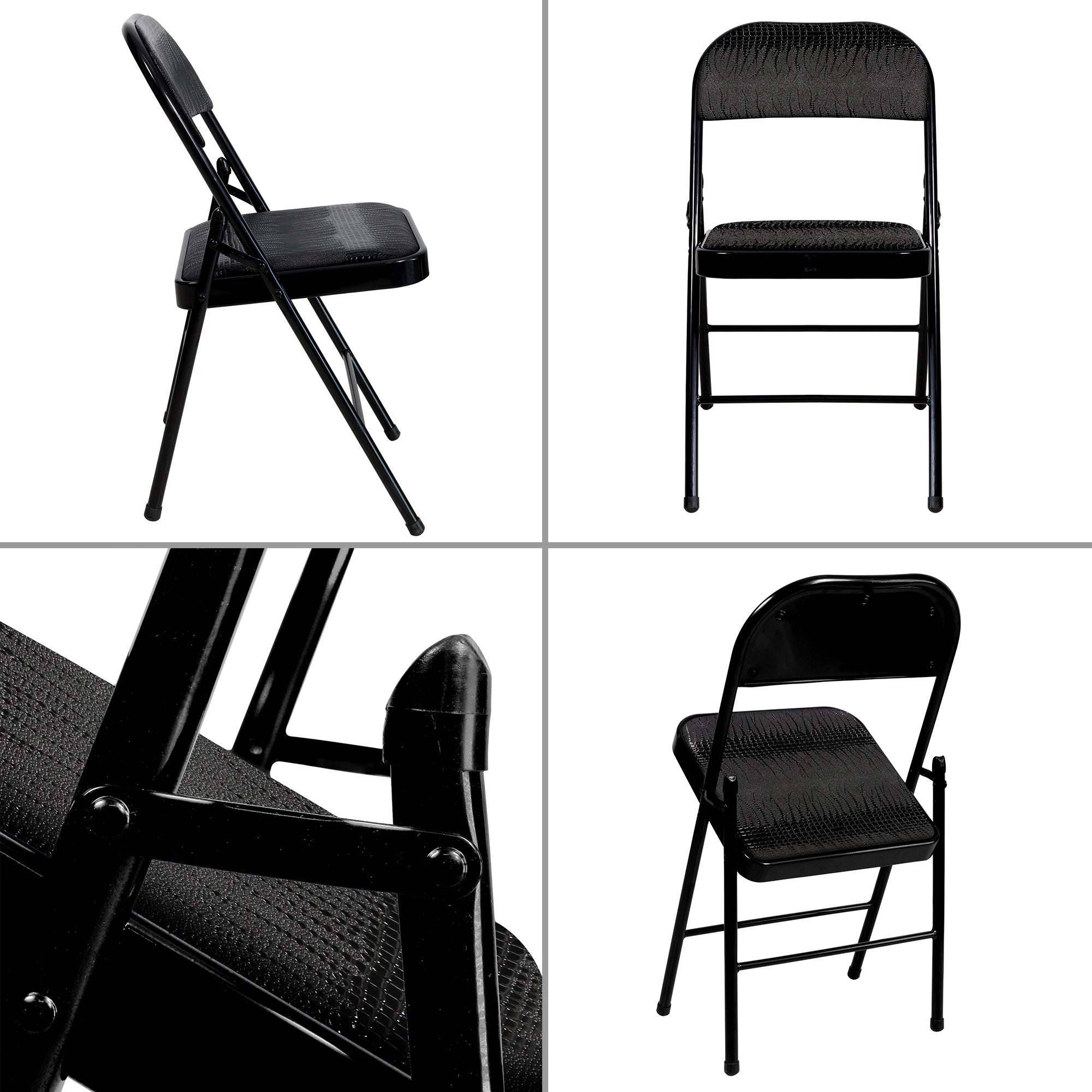 Buy Padded Black Metal Folding Chair Online in India Story Home