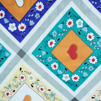 180 GSM Multicolor Abstract Microfiber Fusion Reversible Double Comforter