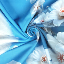 Story@Home Treedee 240 TC Blue & White Double Size Teddy Bear Bedsheet With 2 Pillow Cover