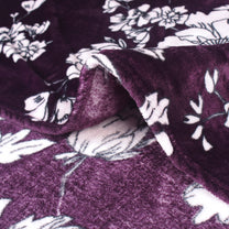 Finley 300 GSM Purple Floral Double Size Blanket