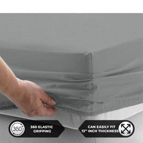 Grey Terry 100% Waterproof and Dustproof Premium Single / Double / King Size Mattress Protector