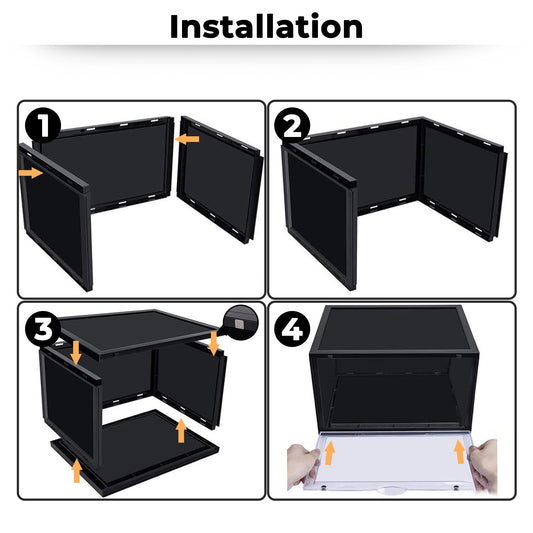 Story@Home Black Stackable Sneaker Box For Storing Sneakers Shoes Footwear