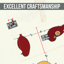 2 Pcs 300GSM Red Bohemian Cotton Canvas Curtain Window/Door/Semi Long Door/Long Door Curtains