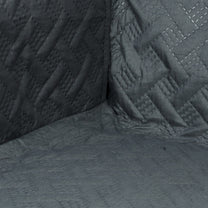 Sofa Throw Cover Combo – 2 Pcs 1 Seater and 1 Pc 3 Seater Grey Solid Pattern with Pocket by Story@Home