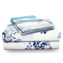 Majestic 152 TC Blue Cotton Double Bedsheet