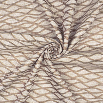 2 Pcs 400 GSM Brown Azurio Jacquard Window / Door / Semi Long Door/ Long Door Curtains