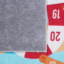 Story@Home Sky Blue Sea Pirate Design Printed Carpet With Anti-Skid Back For Kids