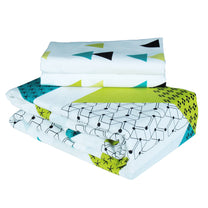 Ventura 144 TC 100% Cotton Green Double Abstract Bedsheet