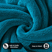 Story@Home 2 Units Microfiber Men Bath Towels - Blue