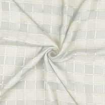 2 Pcs Off White  Sheer Transparent Linen Sheer Window | Door | Semi Long Door | Long Door Curtains
