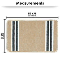 Story@Home 2 Pcs Beige Stripes Nylon Anti Skid Doormat