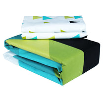 Ventura 144 TC 100% Cotton Green Abstract Double Bedsheet